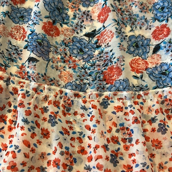 Anthro Fig & Flower Long Sleeve Floral Smocked Tiered Boho Peasant Maxi Dress L - Picture 11 of 17